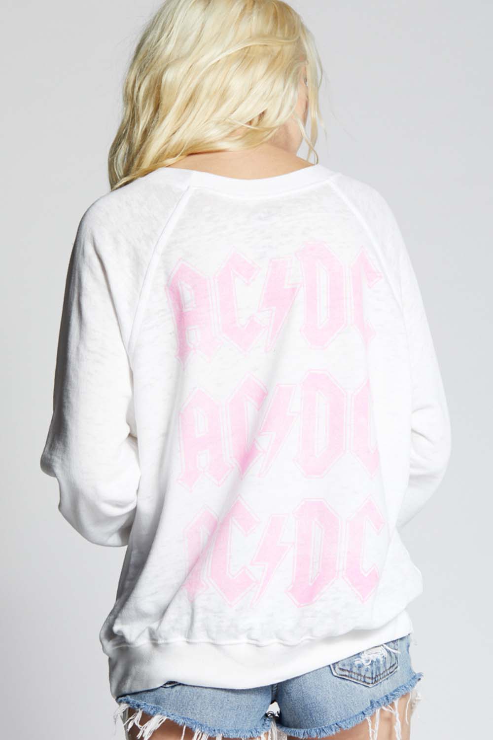 ACDC Bolt Pink Sweater
