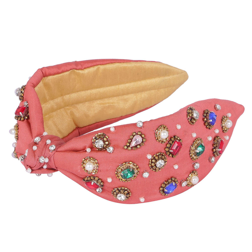 Pink Multi Color Jewel Headband