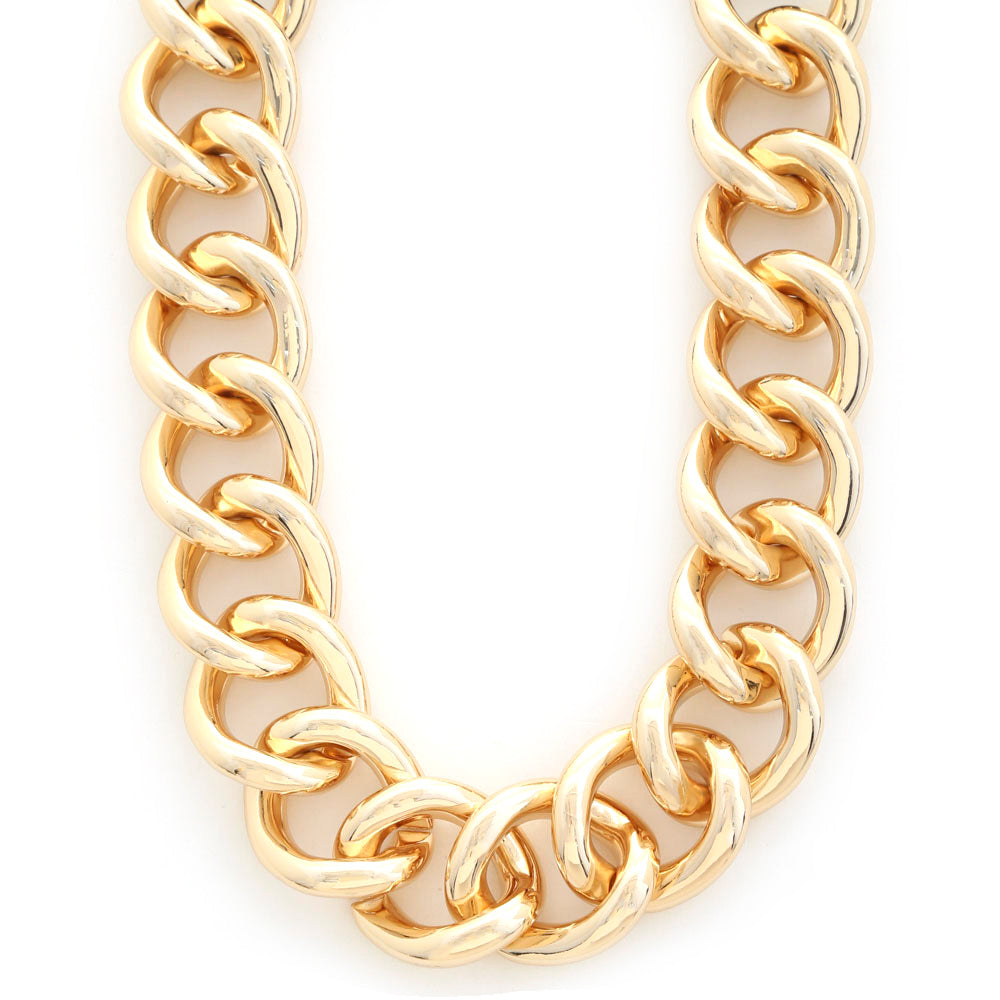 Gold Thick Chain Link Necklace