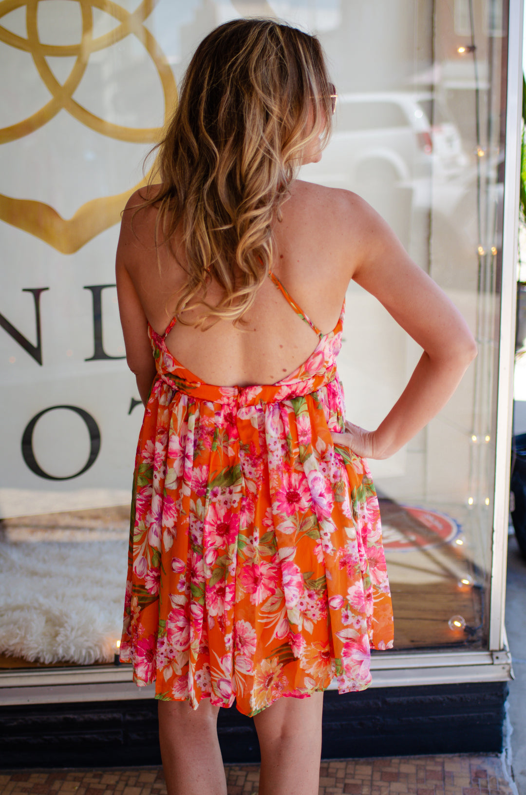 Take Me To The Tropics Floral Pleated Dress