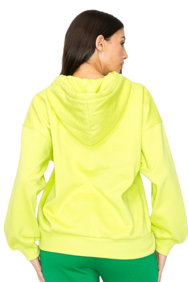 Easy Does It Pullover-Neon Lime