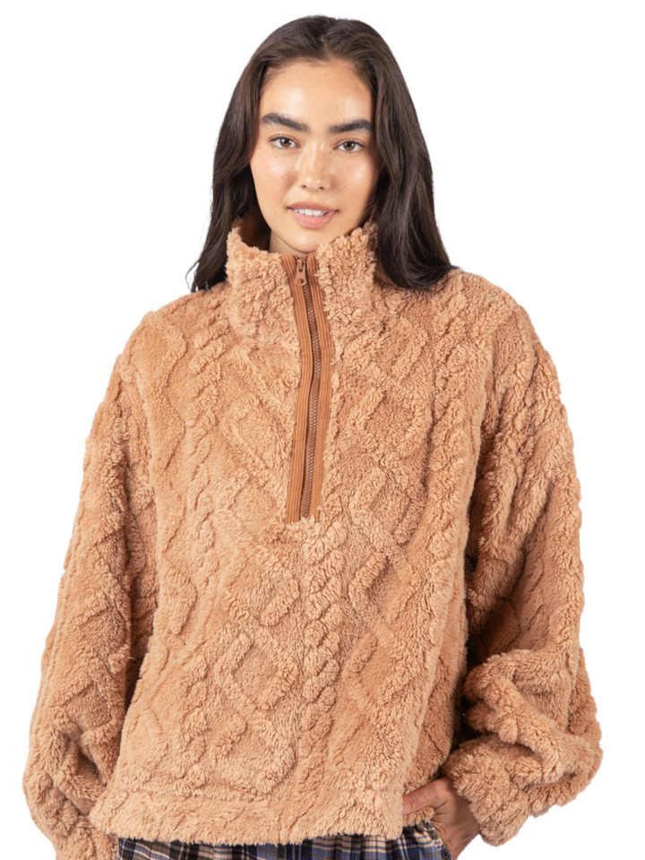 Winter Wishes Pullover-Camel