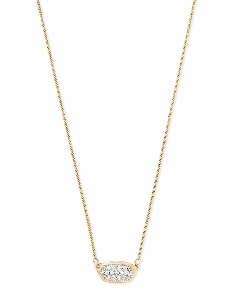 Kendra Scott Fine Jewelry-Lisa Pendant Necklace in Pave Diamond and 14k Yellow Gold