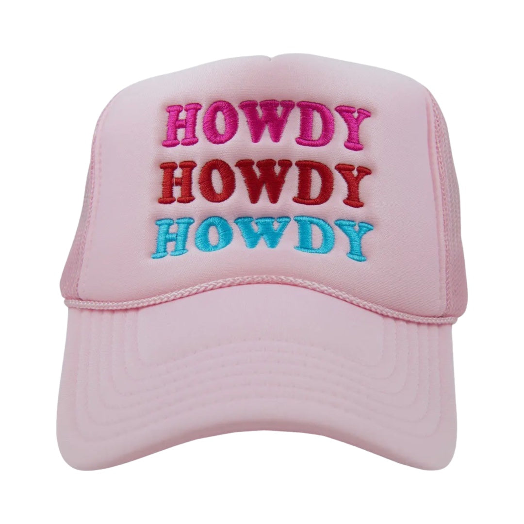Howdy Pink Foam Trucker Hat