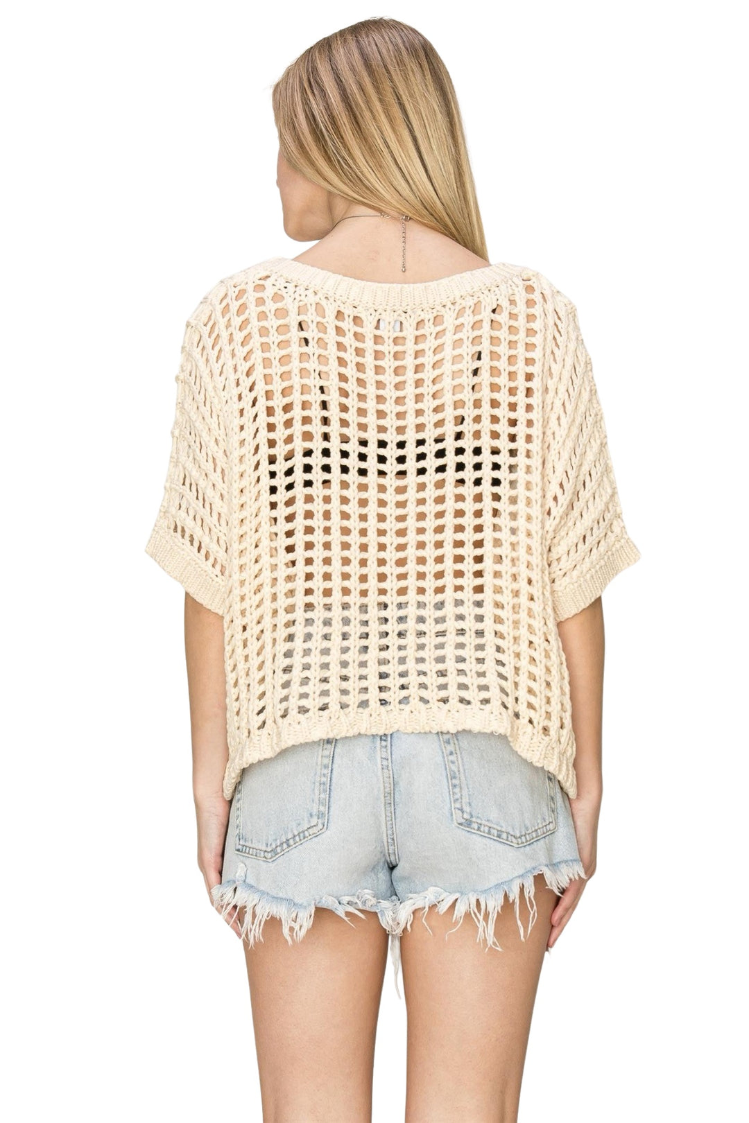 Woven Together Crochet Top in Natural