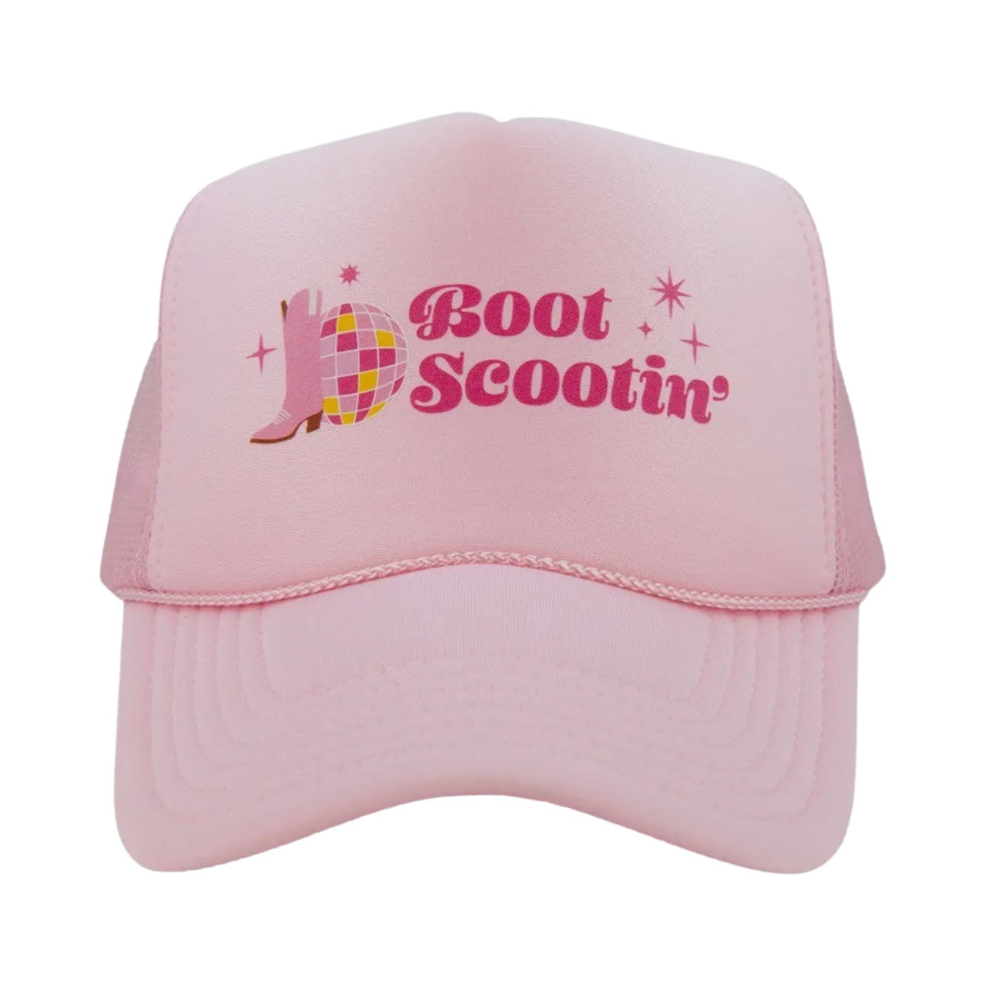 Boot Scootin' Pink Foam Trucker Hat