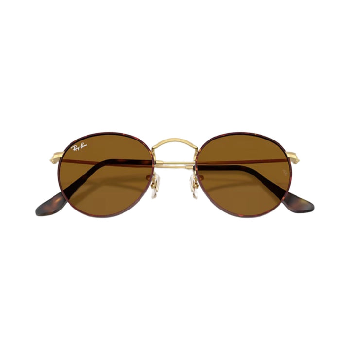 Ray-Ban Round Gold Matte Havana on Matte Arista with Brown Lenses RB3447 9275/33 53