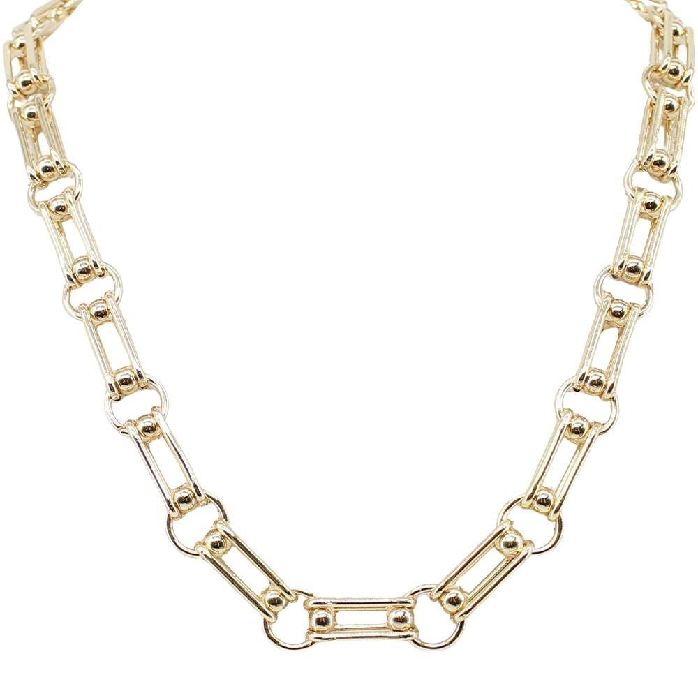Gold Metal Roped Chain Necklace