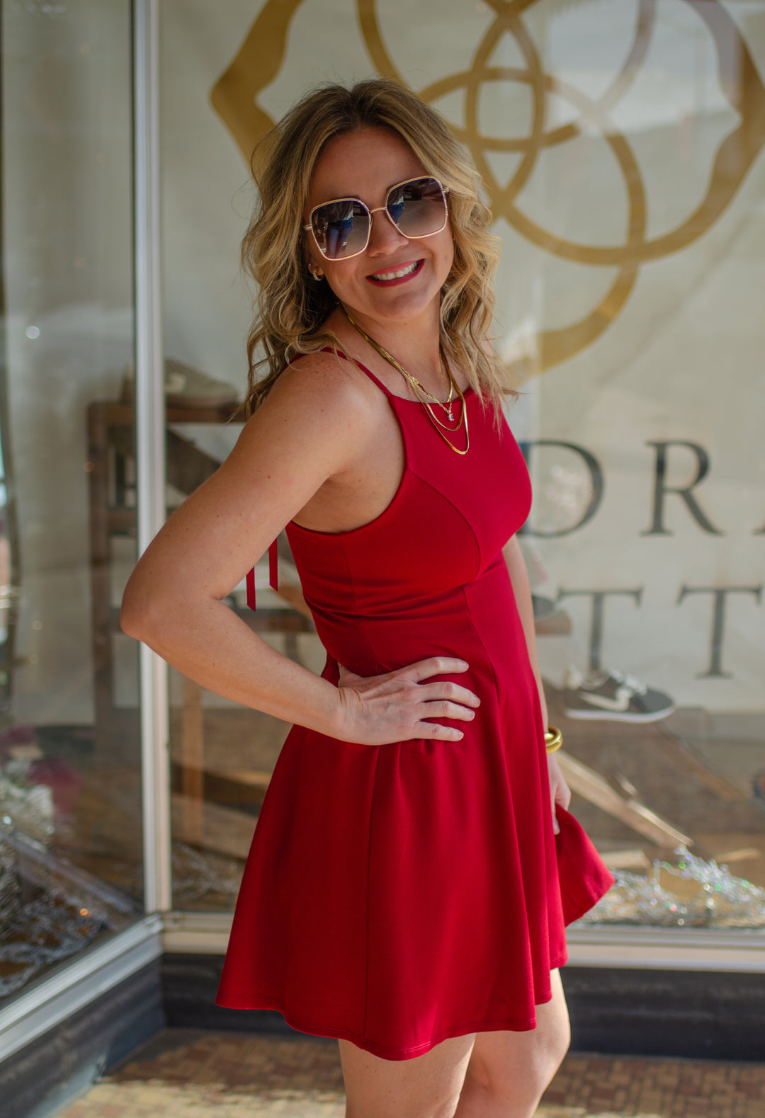 Date Night Red Bow Dress