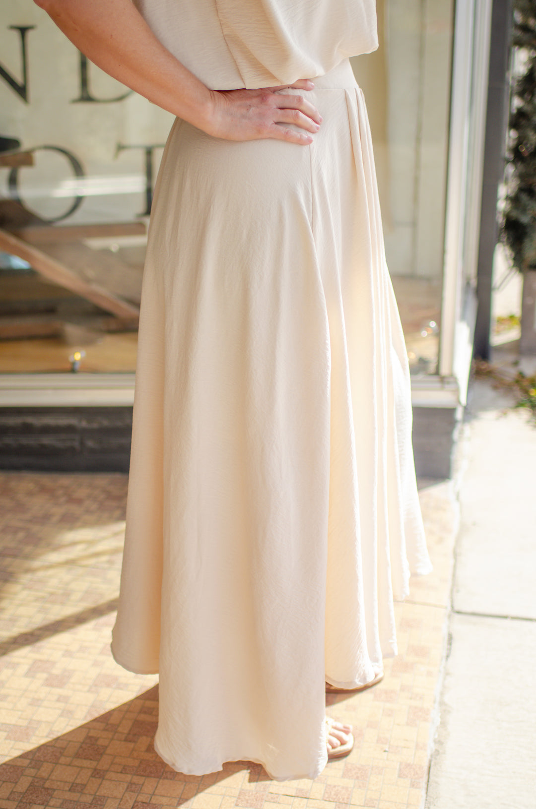 Stunning Moment Swing Skirt in Cream