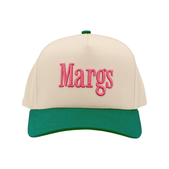 Margs Two-Tone Embroidered Trucker Snapback Cap Green