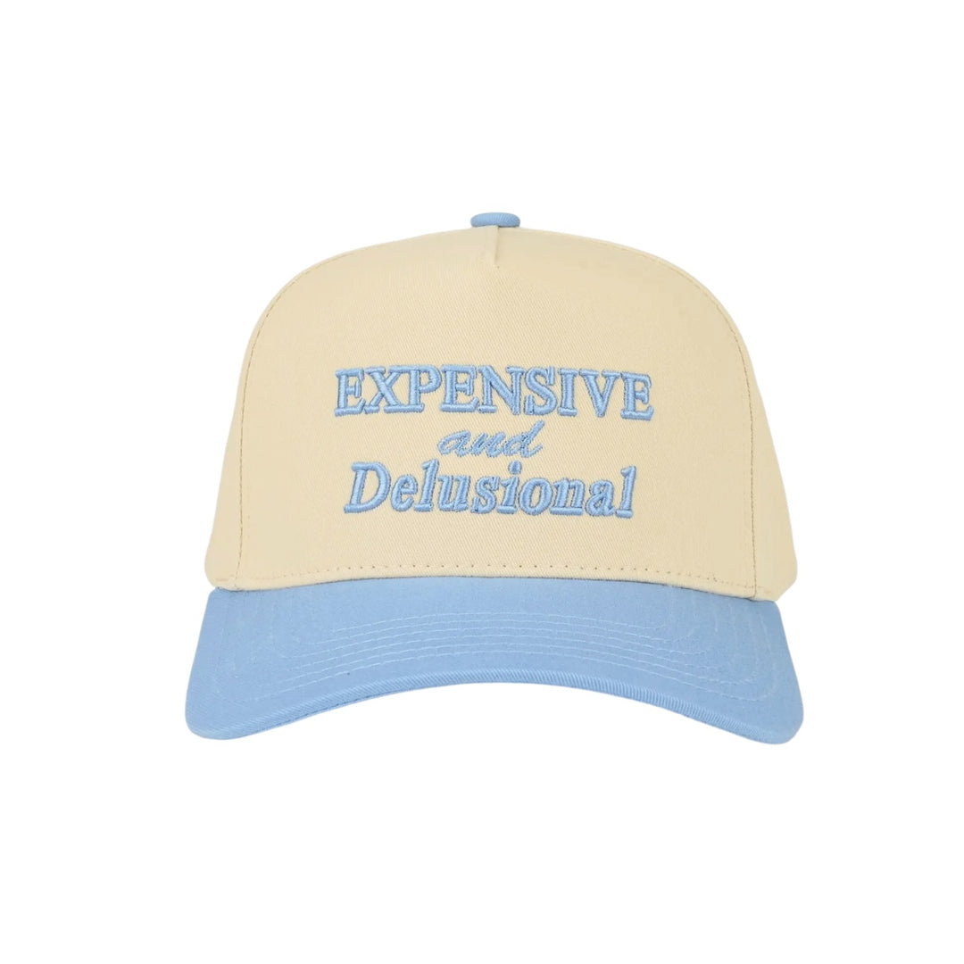 Expensive and Delusional Two-Tone Trucker Hat in Blue