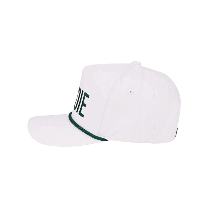CADDIE Two-Tone Trucker Hat with Rope in White & Green