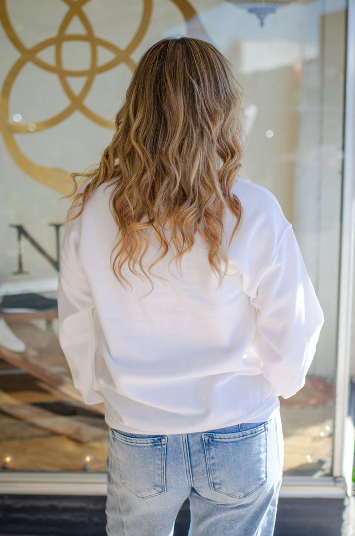 Golf Wives Cocktail Club Oversized Sweatshirt in White