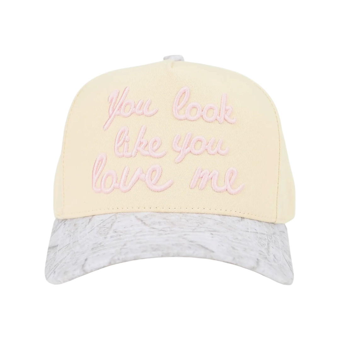 You Look Like You Love Me Pink Embroidered 2-Tone Camo Hat
