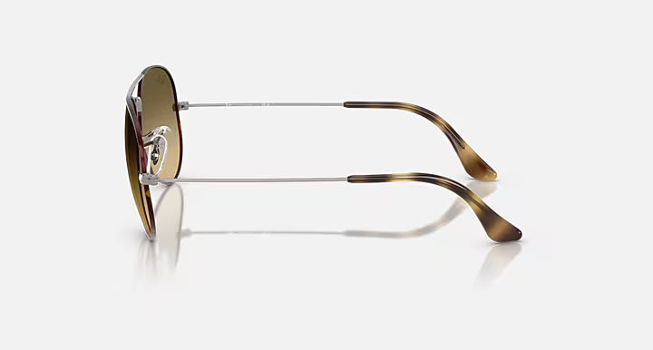 RayBan RB3025 Large Aviator Brown Vintage Gradient Lens Gunmetal