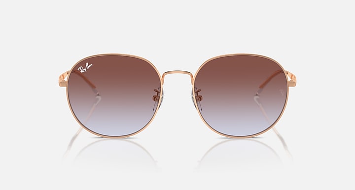 Ray-Ban RB3727D Rose Gold Frame Light Blue Gradient Voliet
