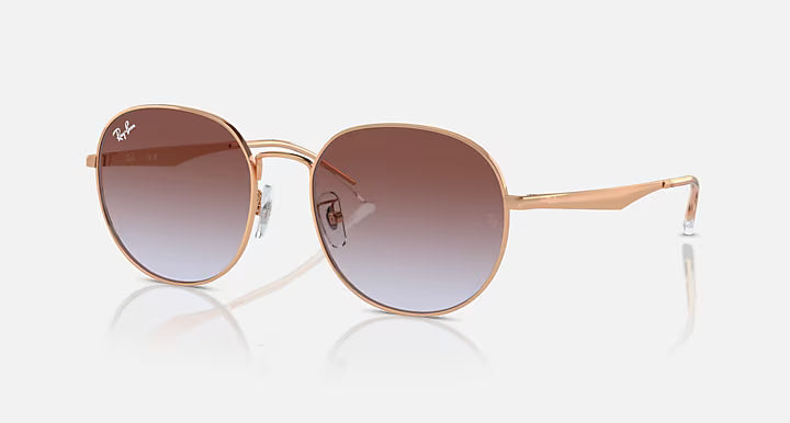 Ray-Ban RB3727D Rose Gold Frame Light Blue Gradient Voliet