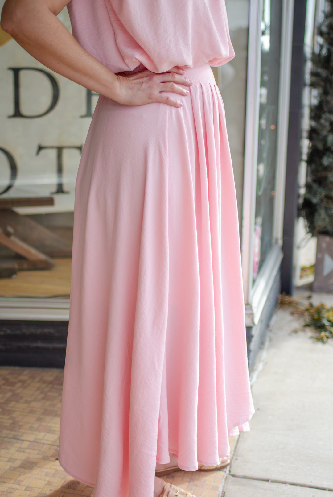 Stunning Moment Swing Skirt in Powder Pink