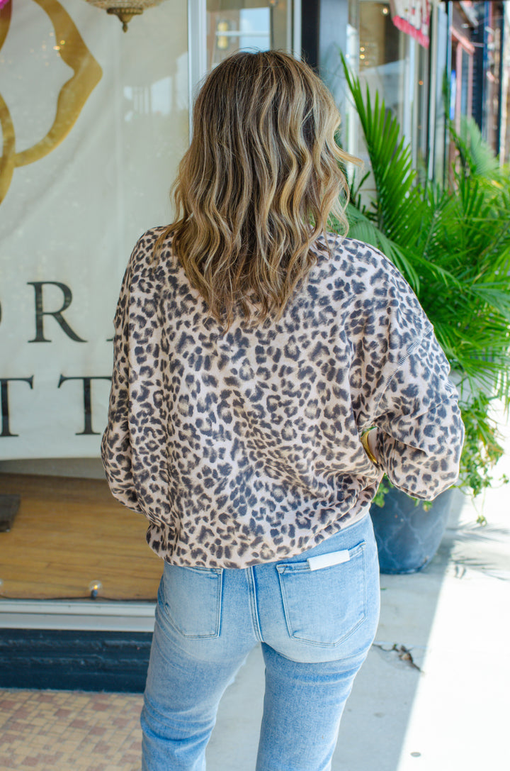 Wild At Heart Leopard Boxy Long Sleeve Top