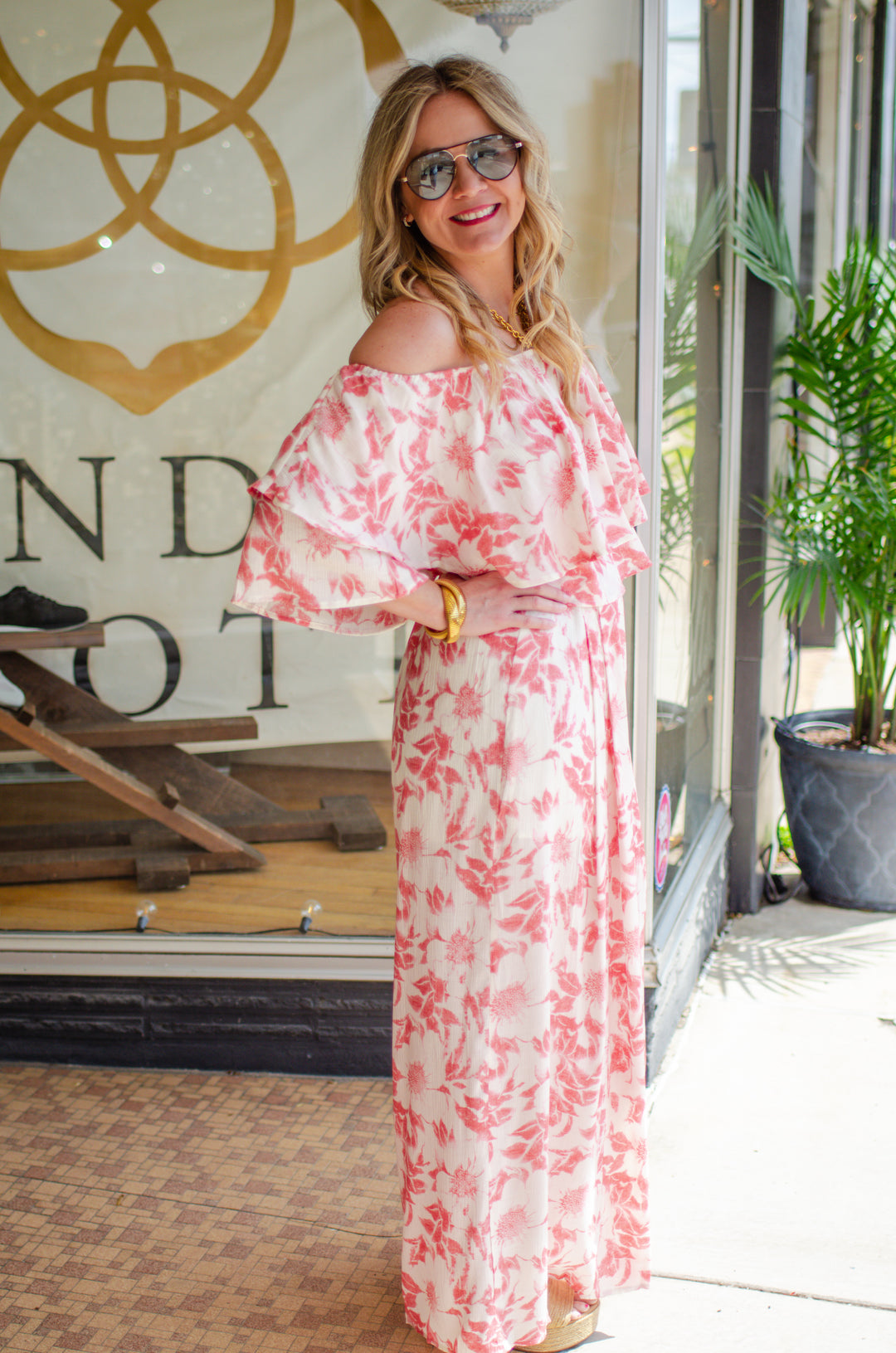 Bahamas Bound High Rise Wide Leg Pant in Coral