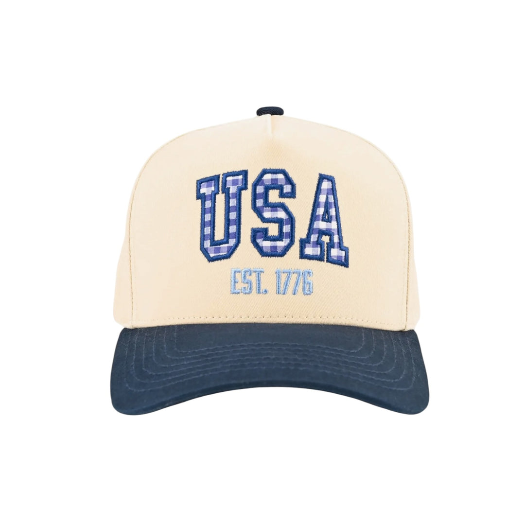 Gingham Check USA Est 1776 in Navy