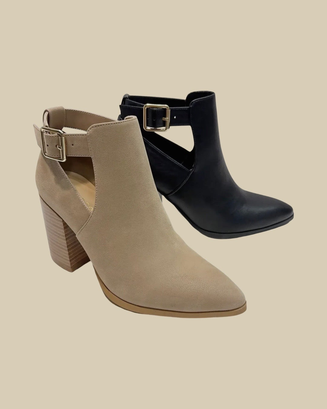 Fall For Your Ankle Cut Out Bootie in Black