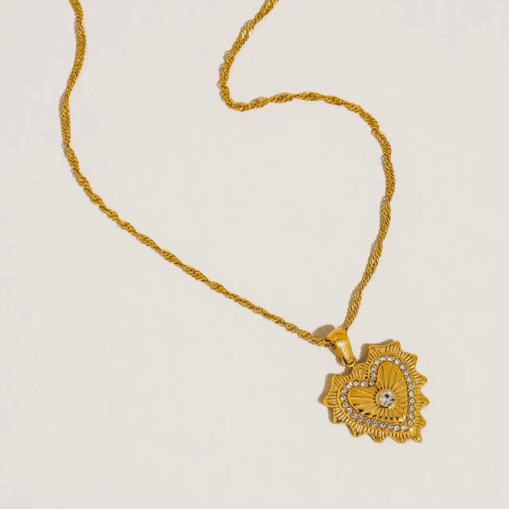 Elle 18K Gold Plated Water & Tarnish Resistant Heart Necklace