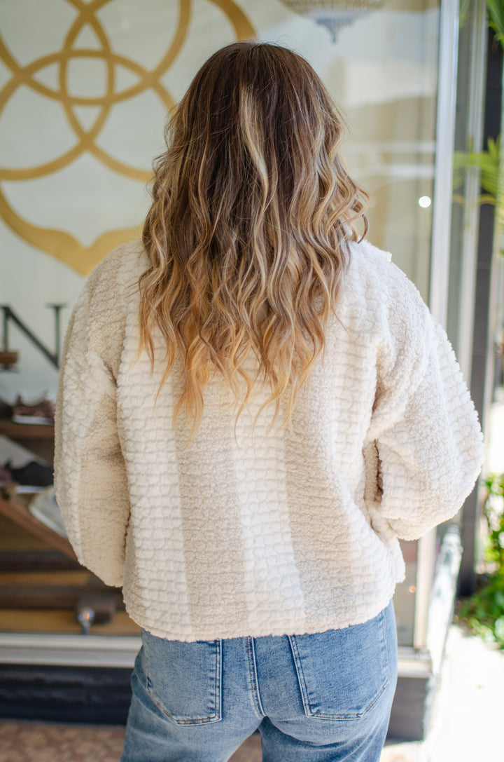 Fabulous Fur 2 Tone Cream Pocket Jacket