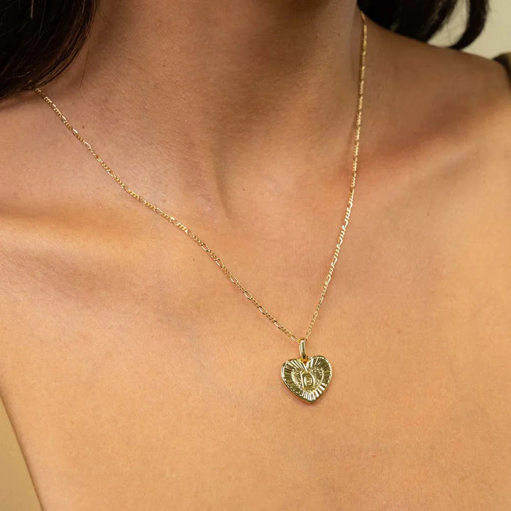 Bracha Heart Initial Necklace