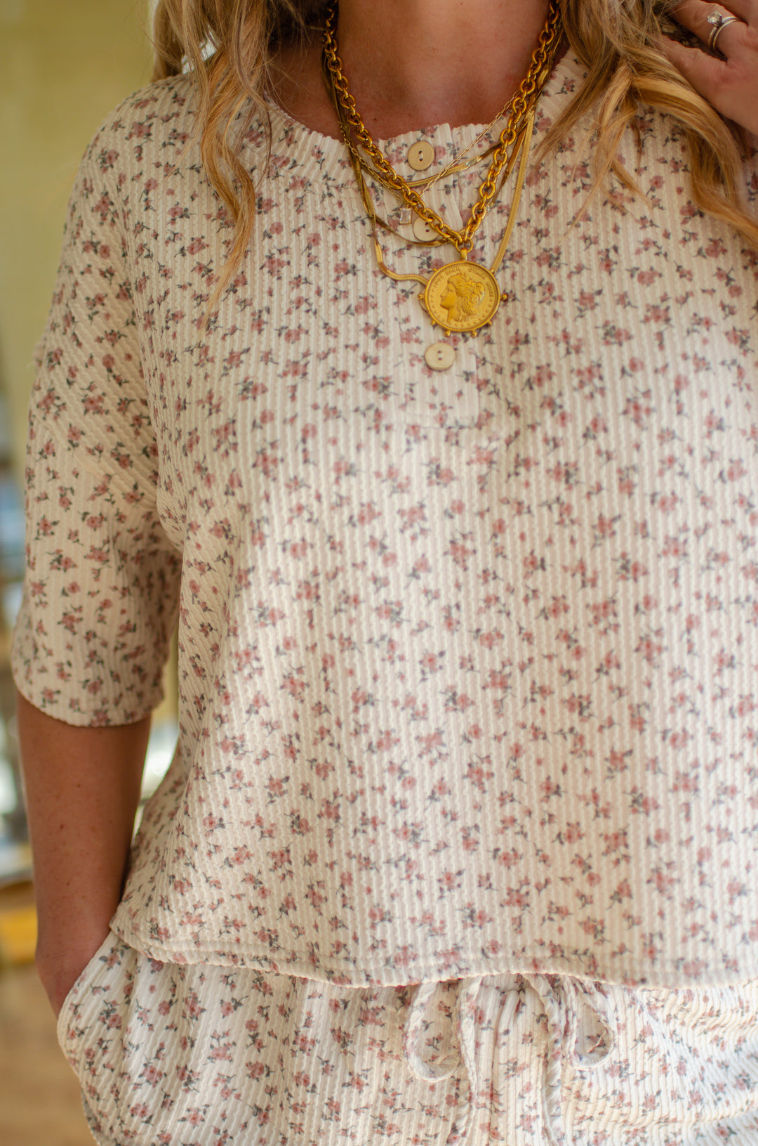 In Bloom Floral Short Sleeve Top