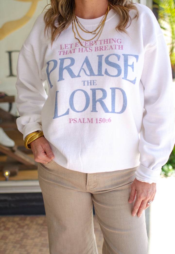 "Everything that has breath Praise the Lord" Psalm 150:6  Oversized Sweatshirt