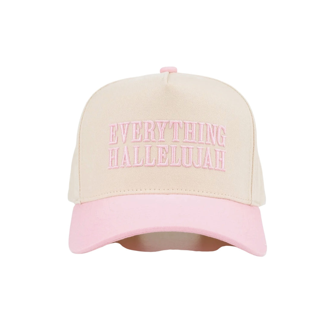 Everything Hallelujah Two Tone Trucker Cap in Pink
