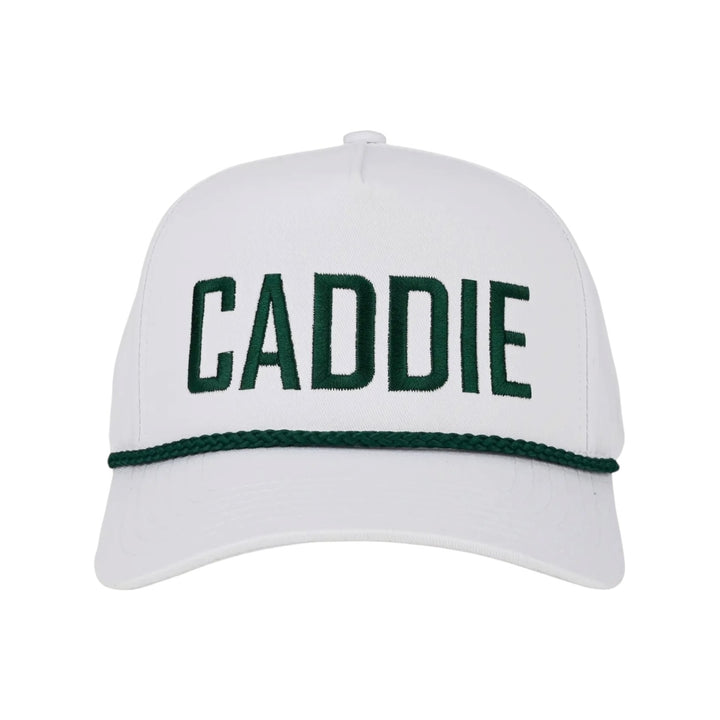 CADDIE Two-Tone Trucker Hat with Rope in White & Green