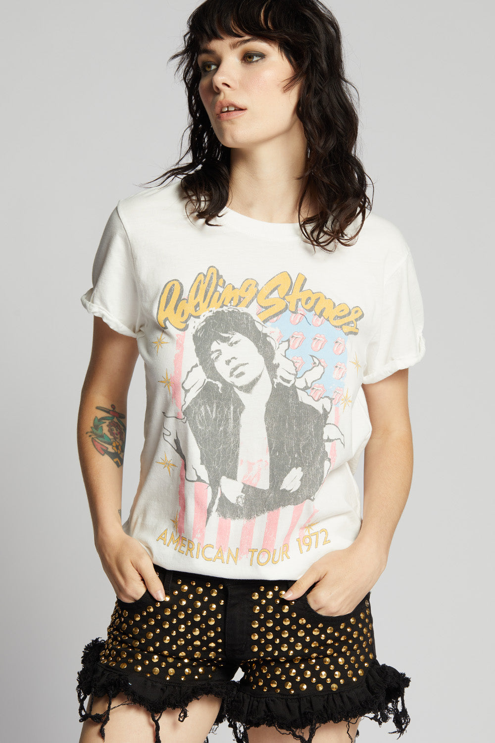 Rolling Stones White Tour Tee 1972