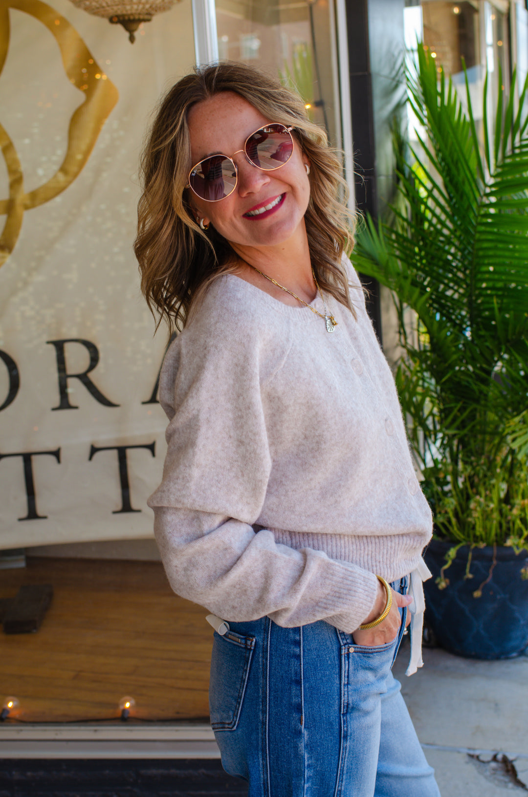 Cozy Vibes Button-up Cardigan in Oatmeal