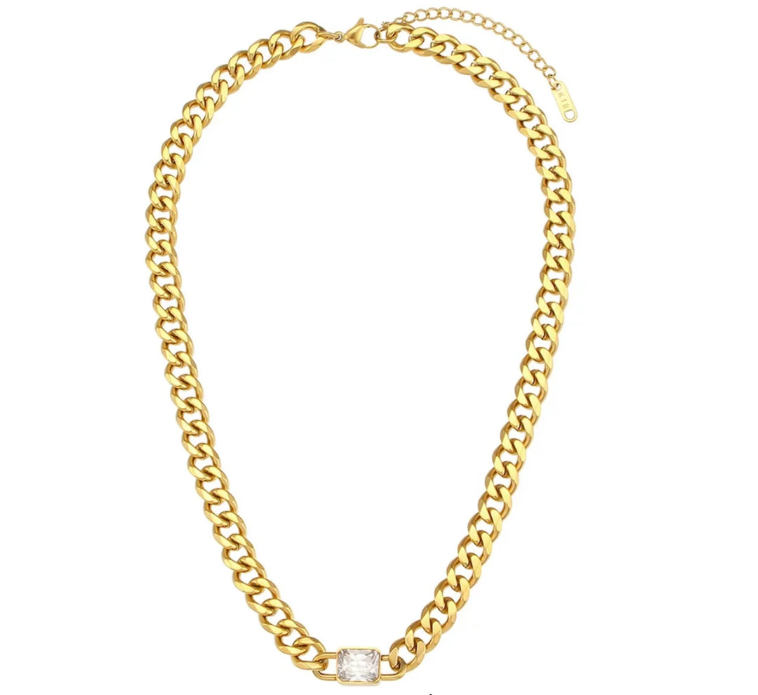 CHANSUTTPEARLS Chain with Diamond Pendant Necklace