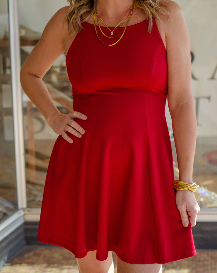 Date Night Red Bow Dress