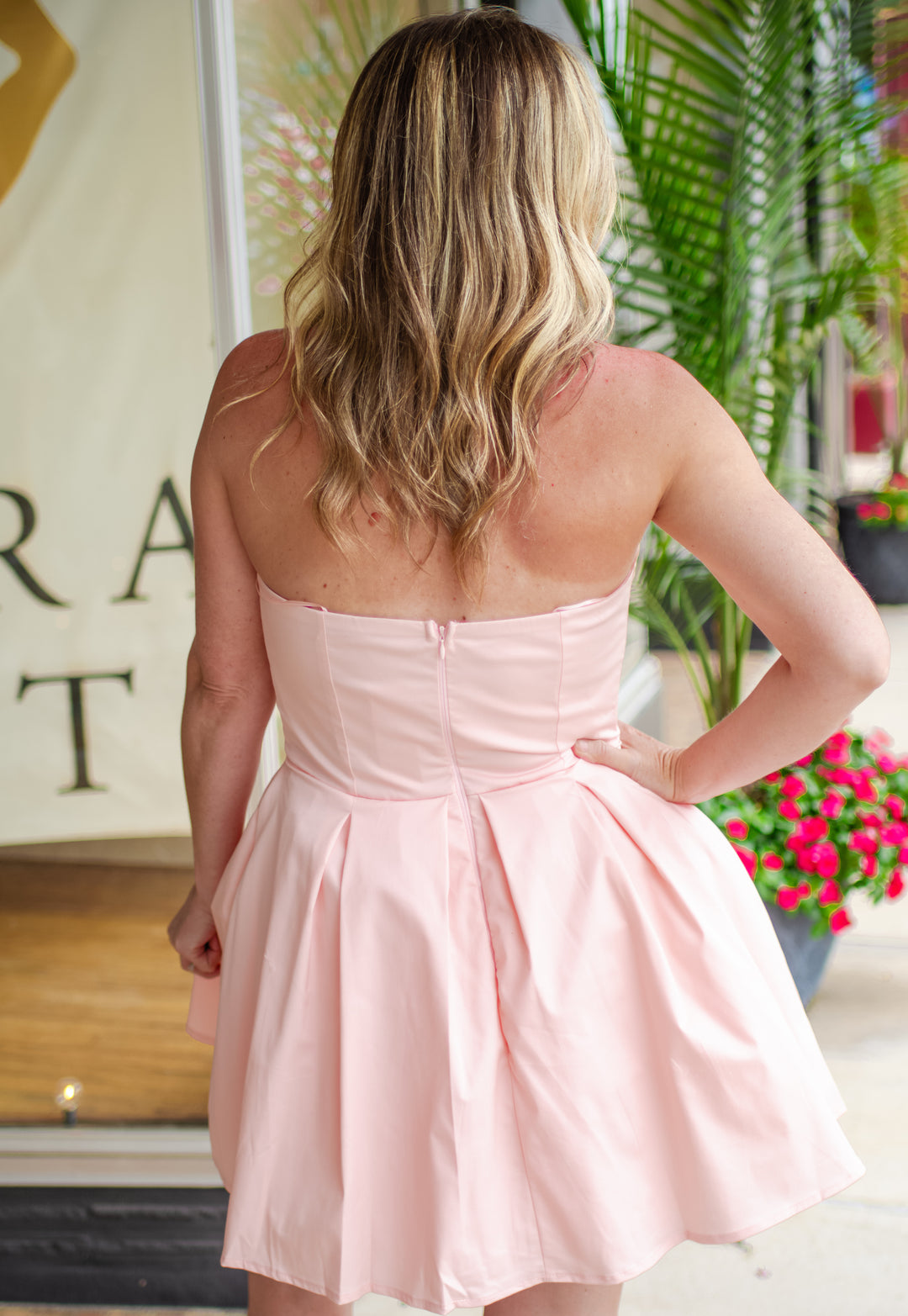 Take Your Time Corset Top Pleated Skirt Tulle Dress in Pink