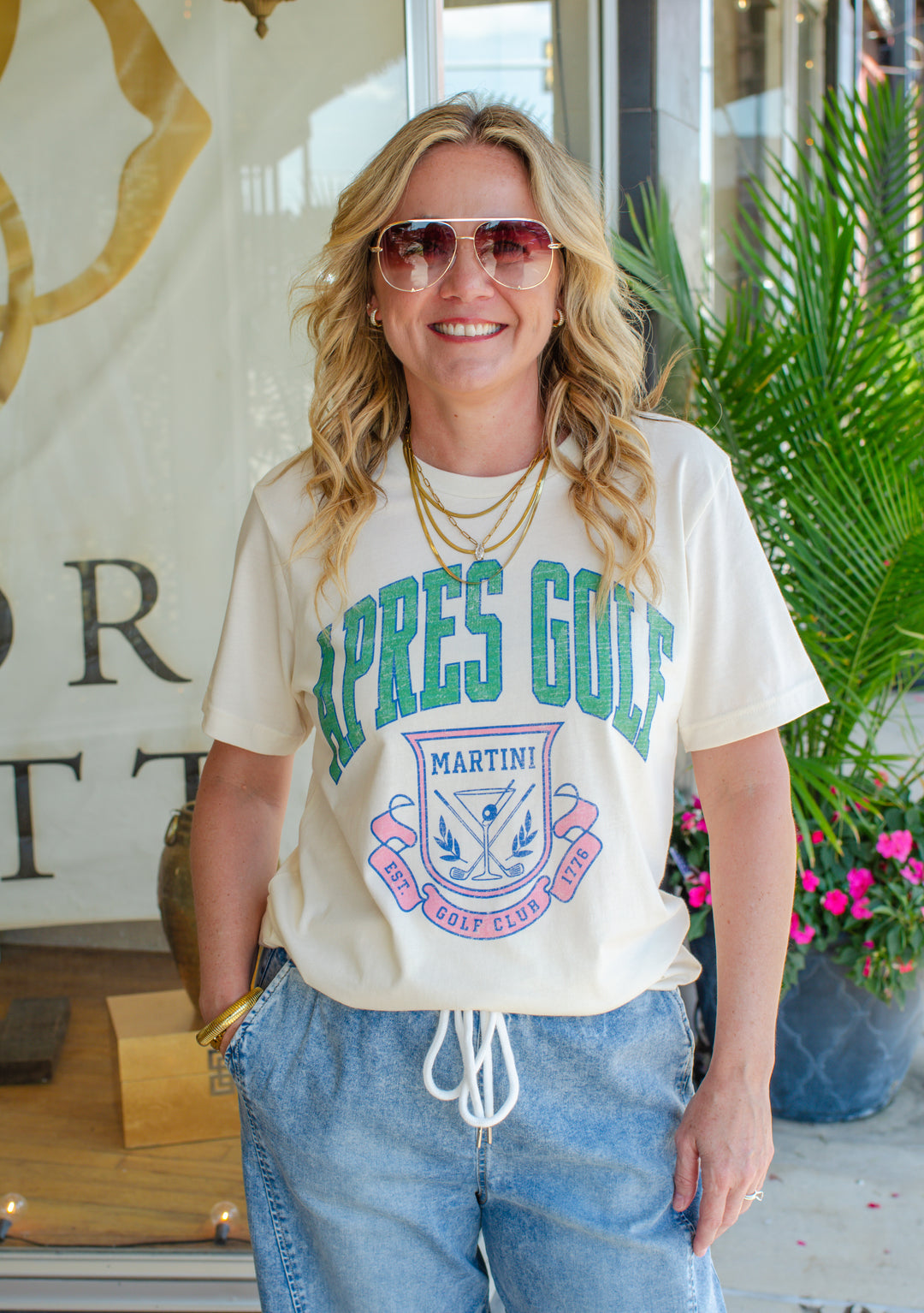 Apres Golf Graphic Tee in Ivory
