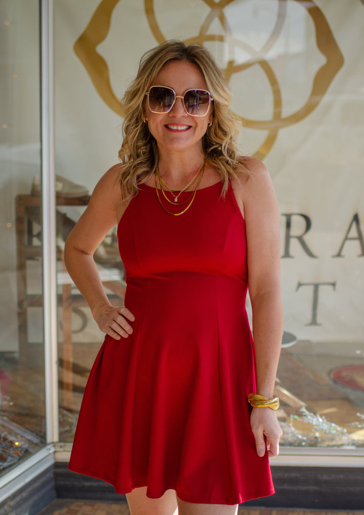 Date Night Red Bow Dress