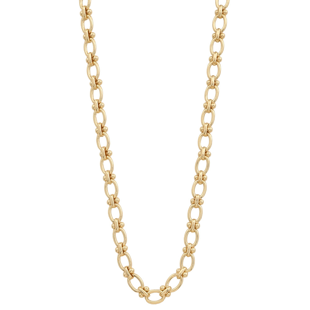 Gold Oval Chain Link Necklace