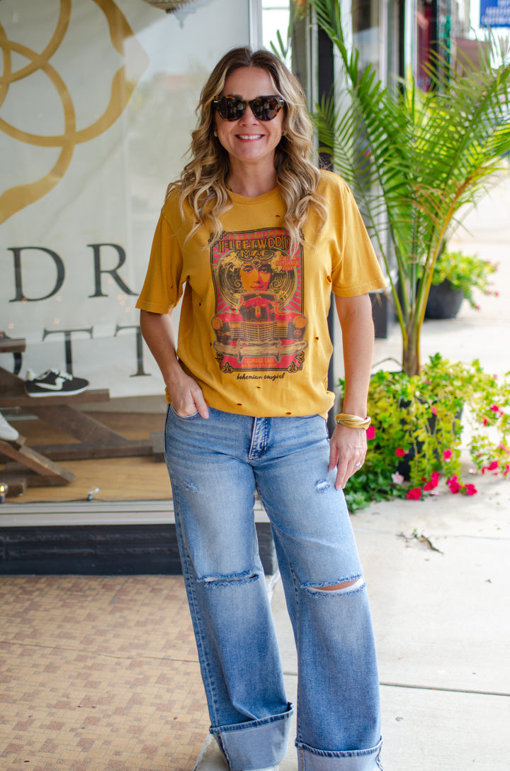 Fleetwood Mac Filmore East Distressed Graphic Tee