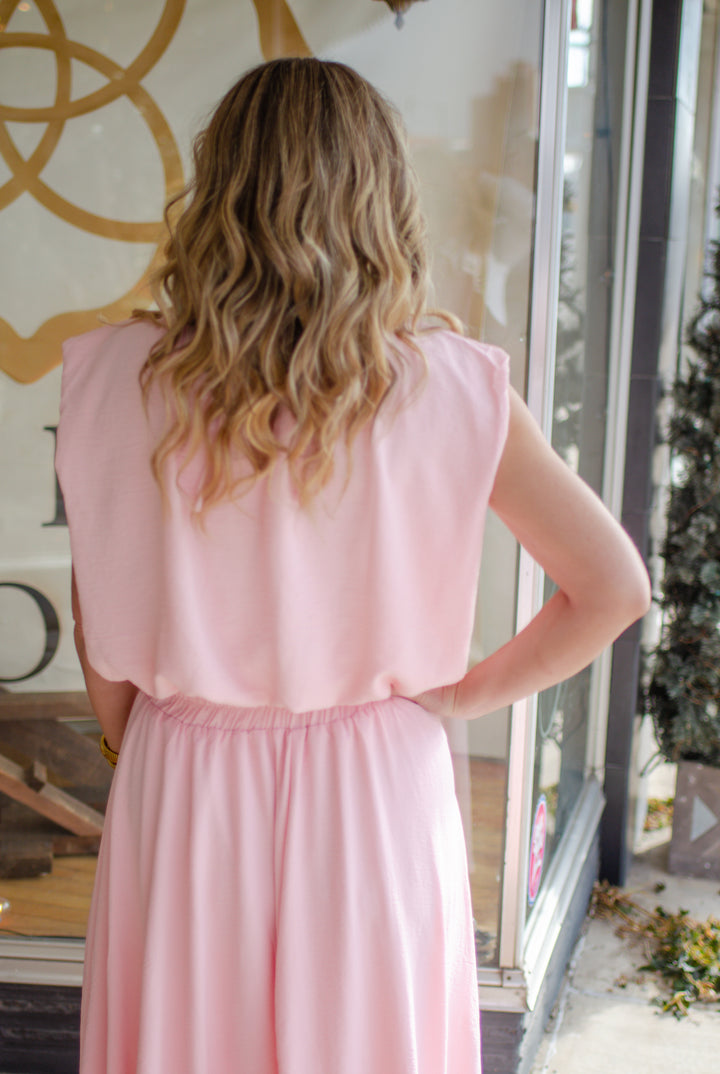 Stunning Moment Swing Skirt in Powder Pink