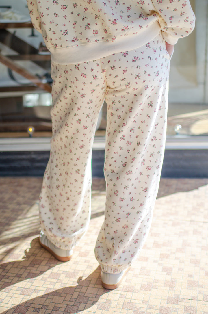 Floral Fancy Printed Jogger Sweat Pants