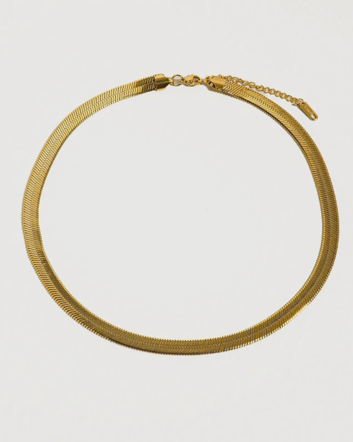 Luxe 18K Gold Plated Elle Snake Chain Necklace