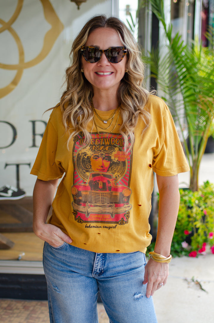 Fleetwood Mac Filmore East Distressed Graphic Tee