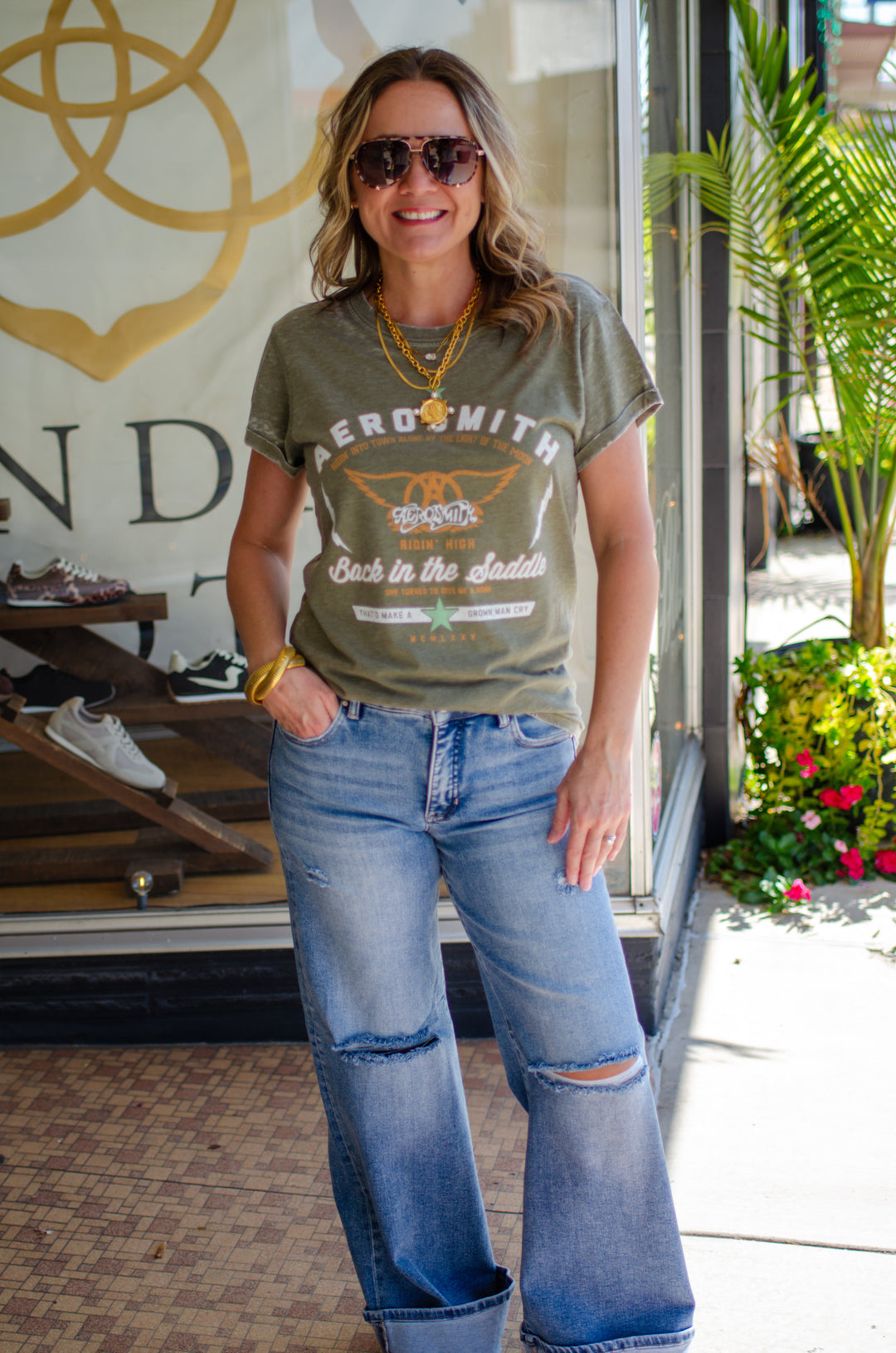 Aerosmith Burn Out Olive