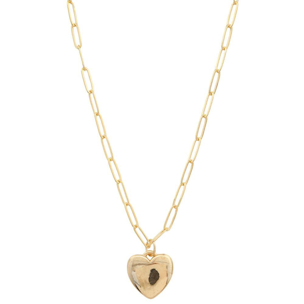 14K Gold Dipped Heart Pendant Necklace