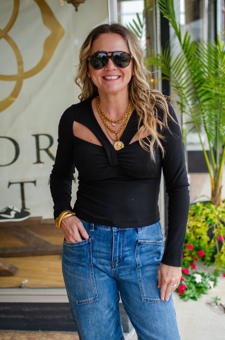 There She Goes Top in Black